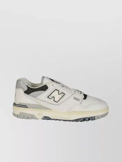 New Balance Perforated Detailing Sneakers With Contrast Heel In White