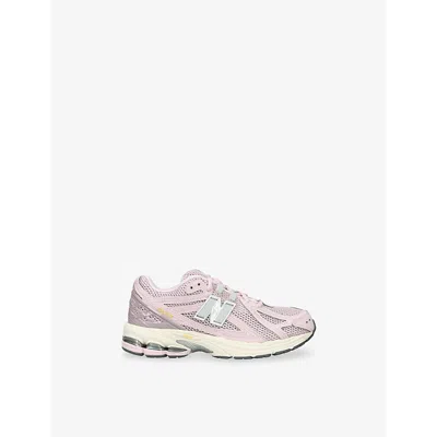 New Balance Pink Kids' 1906 Brand-patch Leather And Mesh Low-top Trainers Eur 37 / 4 Uk In Multi