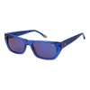 New Balance Blue Plastic Sunglasses In Blue