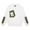 New Balance Pocket Splicing Knit Sports Round Neck Pullover Couple Style White
