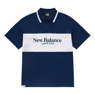 New Balance Polo T-shirt 'blue White'