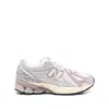New Balance Pink Low Top Sneakers With Logo Patch On Side And Tongue And Perforated Panels In Tech Fabric Unisex In Multi