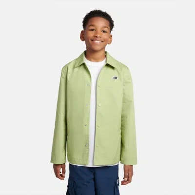 New Balance Kids' Premium Raglan Coach Jacket In Green