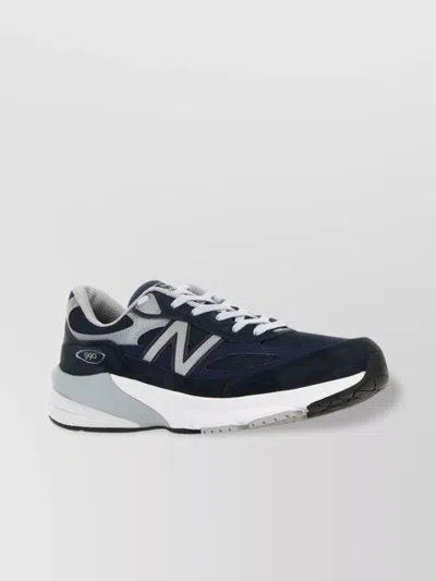 New Balance Printed Suede Mesh Sneakers With Cushioned Sole In White