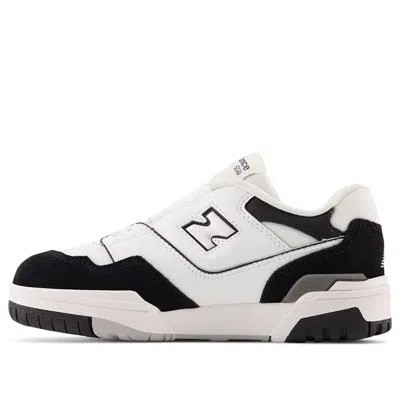 New Balance (ps)  550 Bungee Lace With Top Strap 'white Black'