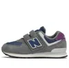 New Balance (ps)  574 Hook & Loop 'castle Grey Navy Blue' In Gray