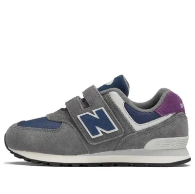 New Balance (ps)  574 Hook & Loop 'castle Grey Navy Blue'