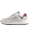 New Balance (ps)  574 Hook & Loop 'grey' In White