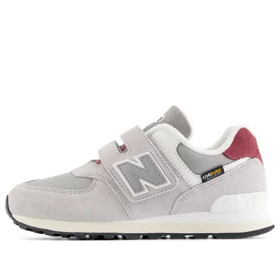 New Balance (ps)  574 Hook & Loop 'grey' In White