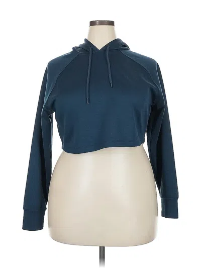 Pre-owned New Balance Pullover Hoodie In Blue