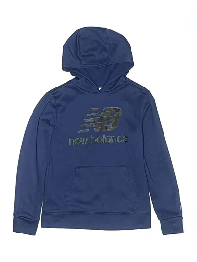 Pre-owned New Balance Kids' Pullover Hoodie In Blue