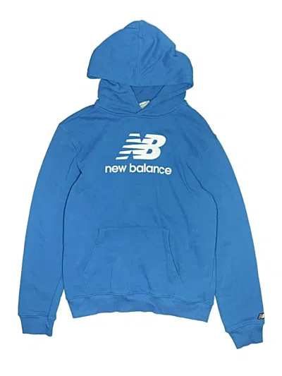 Pre-owned New Balance Kids' Pullover Hoodie In Blue