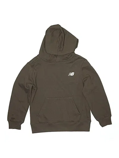 Pre-owned New Balance Kids' Pullover Hoodie In Brown