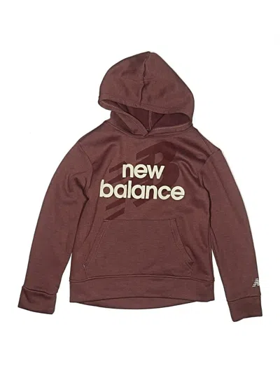 Pre-owned New Balance Kids' Pullover Hoodie In Burgundy