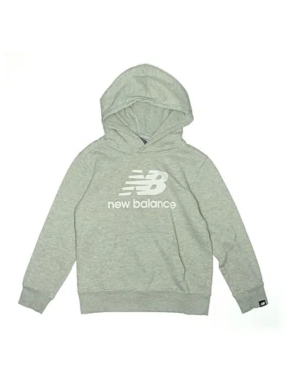 Pre-owned New Balance Kids' Pullover Hoodie In Gray
