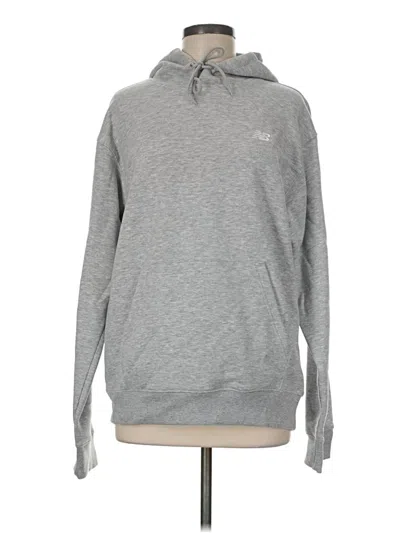 Pre-owned New Balance Pullover Hoodie In Gray