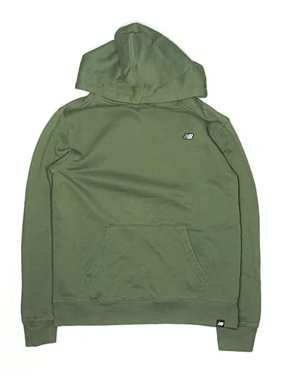 Pre-owned New Balance Kids' Pullover Hoodie In Green