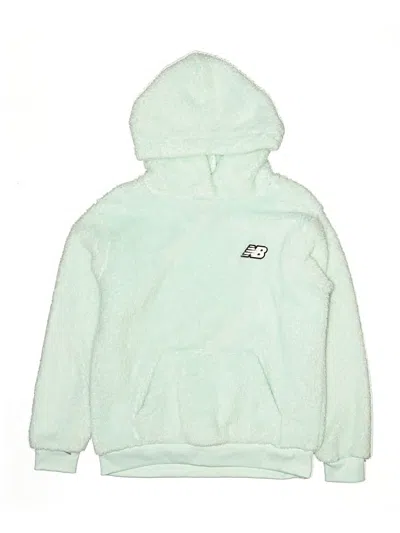 Pre-owned New Balance Kids' Pullover Hoodie In Green