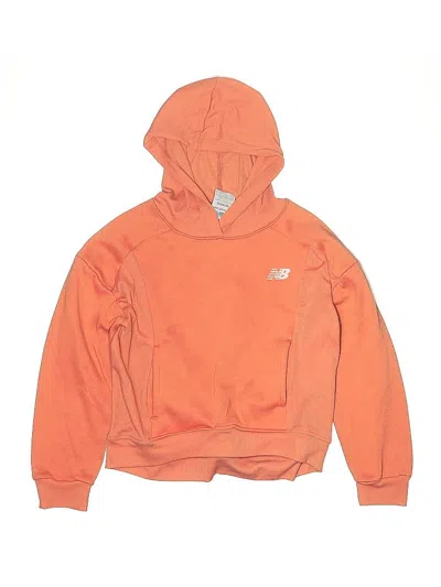 Pre-owned New Balance Kids' Pullover Hoodie In Orange