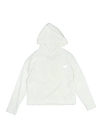 Pre-owned New Balance Kids' Pullover Hoodie In White