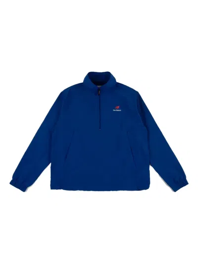 New Balance Quarter-zip Sweatshirt In Blue