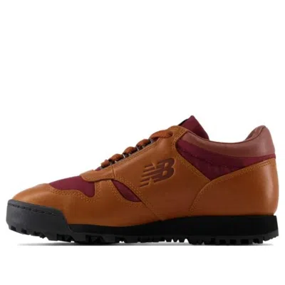 New Balance Orange Rainier Leather Sneakers In Brown