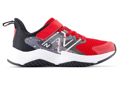 Pre-owned New Balance Rave Run V2 Bungee Lace Cement Sneakers In Cement In Team Red/black/black Cement