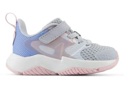 Pre-owned New Balance Rave Run V2 Bungee Lace Sneakers In Bright Sky Blue/granite/rose Sugar In Multi