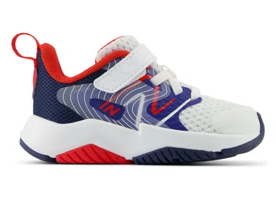 Pre-owned New Balance Rave Run V2 Bungee Lace Sneakers In Team Royal/white/true Red