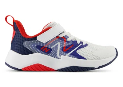 Pre-owned New Balance Rave Run V2 Bungee Lace Sneakers In Team Royal/white/true Red In Multi