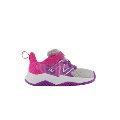 Pre-owned New Balance Rave Run V2 Bungee Lace Toddler Wide 'summer Fog Hi-pink' | Grey | Infant Size 3