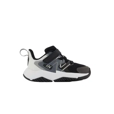 Pre-owned New Balance Rave Run V2 Bungee Lace Toddler X-wide 'black White' | Infant Size 4