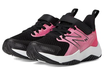 New Balance Rave Run V2 Bungee Lace With Top Strap (little Kid/big Kid) Kids Shoes Signal Pink/black : 3 Little 