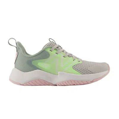 Pre-owned New Balance Rave Run V2 Little Kid 'grey Matter Mint Flash' | Green | Kid's Size 11