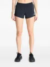 New Balance Rc Elastic-waistband Logo Shorts In Black