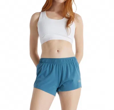 New Balance Rc Mid Rise Short In Terrarium In Blue