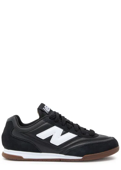 New Balance Rc42 Leather-panelled Suede Sneakers In Black