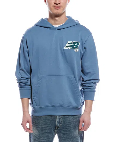 New Balance Relaxed League Hoodie In Blue