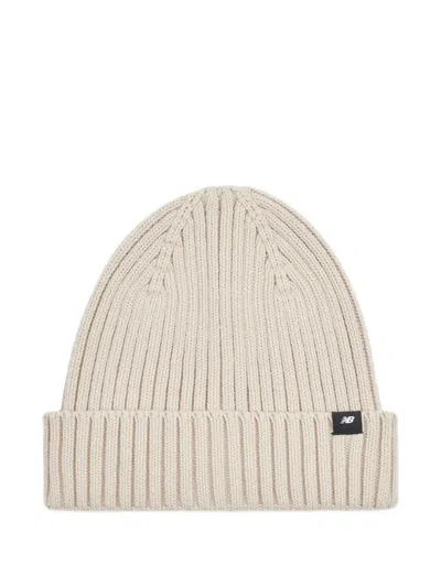 New Balance Kids' Ribbed Beanie In Neutral