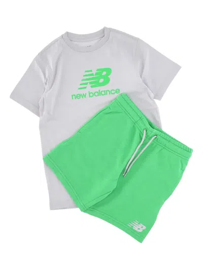 New Balance Kids' Ringer Shorts Set In Green