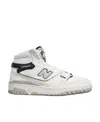 New Balance High-top Sneakers With Perforated Detailing In White