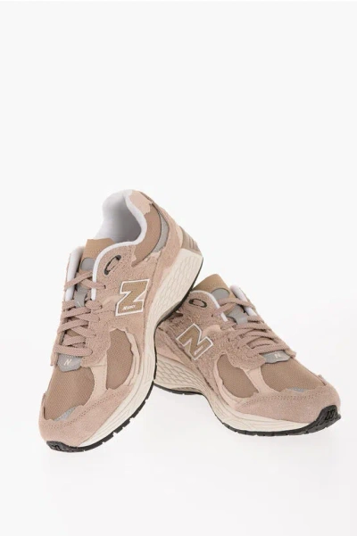 New Balance Running Suede And Fabric Sneakers With Embroidered N In Brown