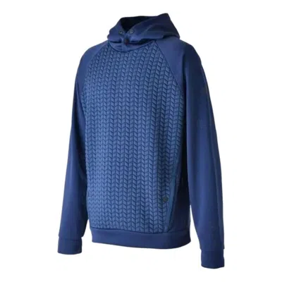 New Balance R.w.tech Heat Loft Pullover Hoodie 'natural Indigo' In Blue