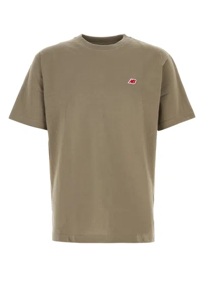New Balance Sage Green Cotton T Shirt In Neutral