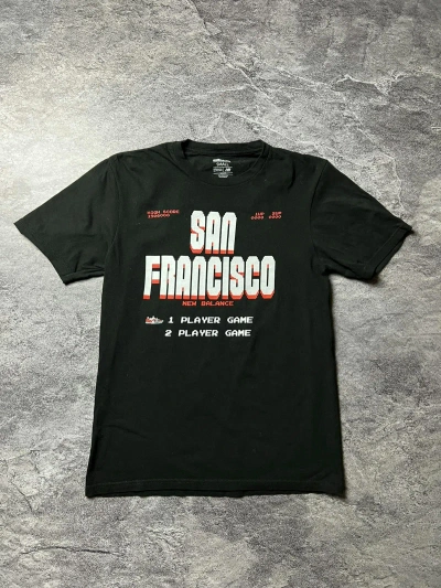 Pre-owned New Balance San Francisco Pixel Style Graphic Japan Tee In Black