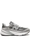New Balance Grey Low Top Sneakers With Logo Detail In Suede And Tech Fabric Man