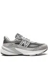 New Balance Grey Low Top Sneakers With Logo Detail In Suede And Tech Fabric Man In Cool Grey