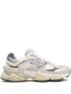 New Balance 9060 Low-top Suede And Mesh Sneakers In Moonrock Light Grey/blue