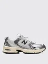 New Balance Layered Mesh Panel Sneakers With Padded Collar In Silver