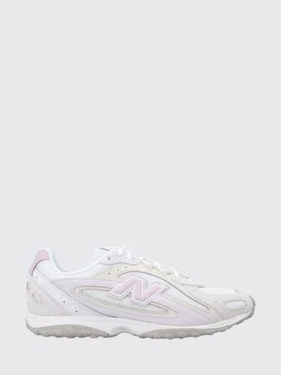 New Balance Womens Sea Salt Stone Pink 204l Suede And Mesh Trainers In White